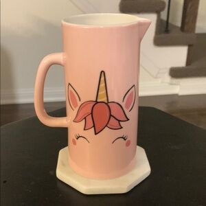 Unicorn Pink Ceramic Pitcher